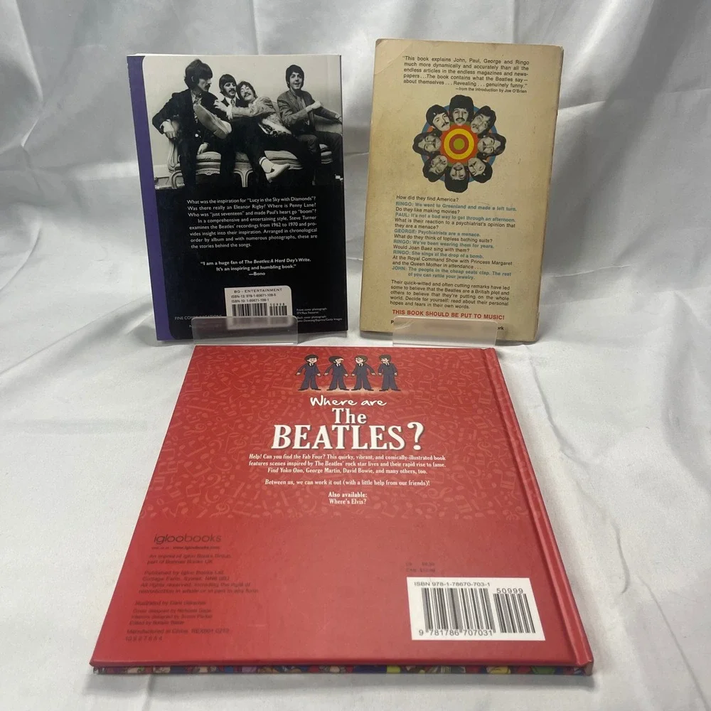 The Beatles Book Lot A Hard Days Write Words Without Music Where are The Beatles